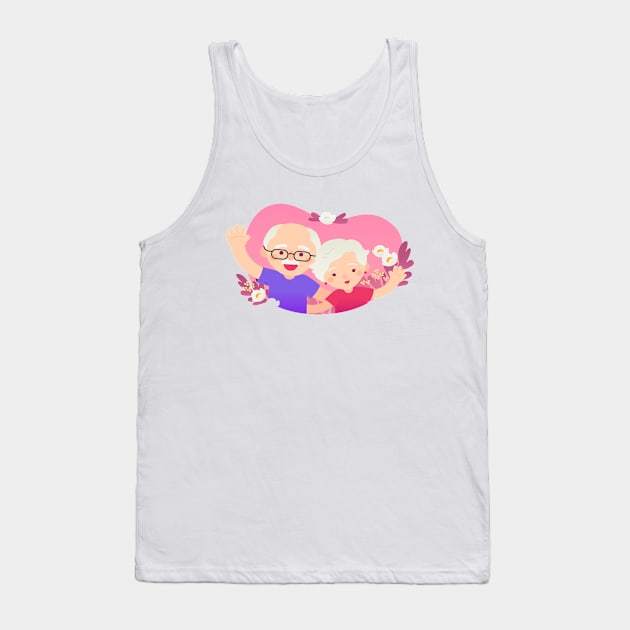 Grandparents Tank Top by Brainable ART